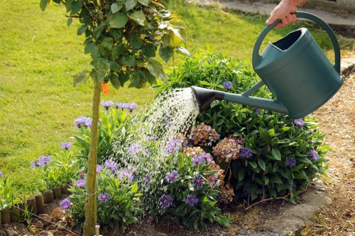 Waste removal and site clearance during landscaping